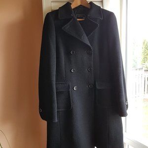 Classic Black Double-Breasted Coat